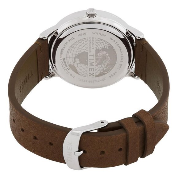 NWT Authentic Timex Waterbury Classic Quartz Cream Dial Men's Watch TW2W50600 - Picture 3 of 3